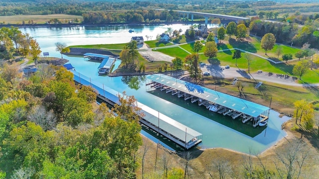 29 Bradley Ln, Bath Springs, TN 38311 - bird's eye view of a nearby body of water and a heavily wooded area
