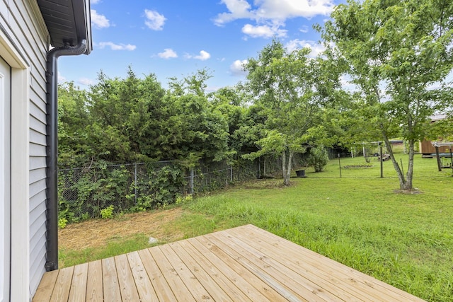 1111 W End Ave N, Lewisburg, TN 37091 - wooden deck with a fenced backyard