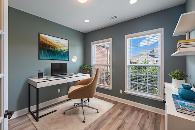 2039 Friendship Dr, Spring Hill, TN 37174 - office featuring wood finished floors and recessed lighting
