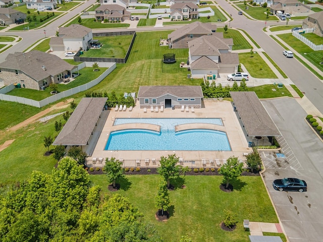 2039 Friendship Dr, Spring Hill, TN 37174 - aerial perspective of suburban area with a pool