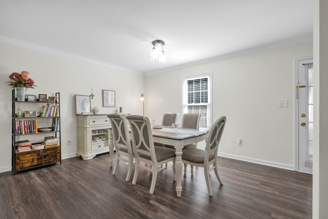 706 Running Deer Dr, Columbia, TN 38401 - dining area featuring ornamental molding and dark wood-style flooring