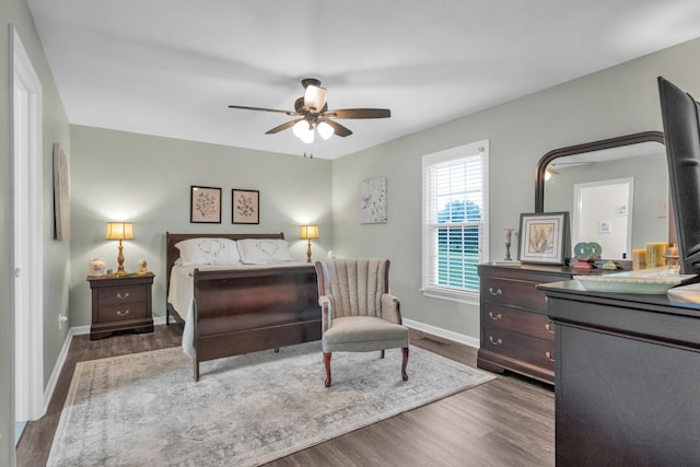 706 Running Deer Dr, Columbia, TN 38401 - bedroom with wood finished floors and a ceiling fan