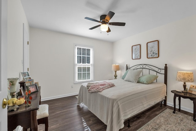 706 Running Deer Dr, Columbia, TN 38401 - bedroom featuring dark wood-style floors and a ceiling fan