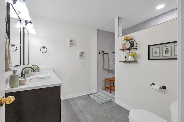 706 Running Deer Dr, Columbia, TN 38401 - bathroom with double vanity and a walk in shower