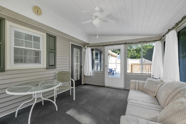 706 Running Deer Dr, Columbia, TN 38401 - sunroom / solarium featuring ceiling fan