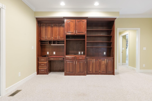 599 Countryside Dr, Loretto, TN 38469 - unfurnished office featuring light carpet and crown molding