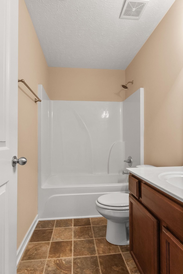 4114 Giacomo Dr, Murfreesboro, TN 37128 - bathroom featuring bathing tub / shower combination, vanity, and a textured ceiling
