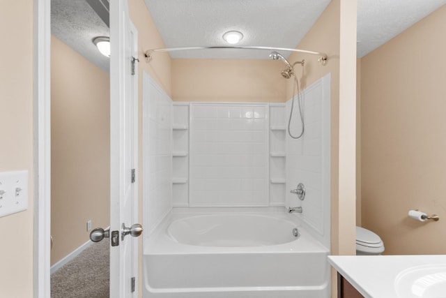4114 Giacomo Dr, Murfreesboro, TN 37128 - bathroom featuring vanity, a textured ceiling, and shower / bath combination