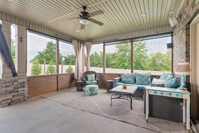 5010 Moretto Ct, Spring Hill, TN 37174 - sunroom with an outdoor living space and ceiling fan