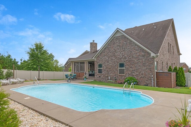 5010 Moretto Ct, Spring Hill, TN 37174 - view of pool featuring a patio area and a sunroom