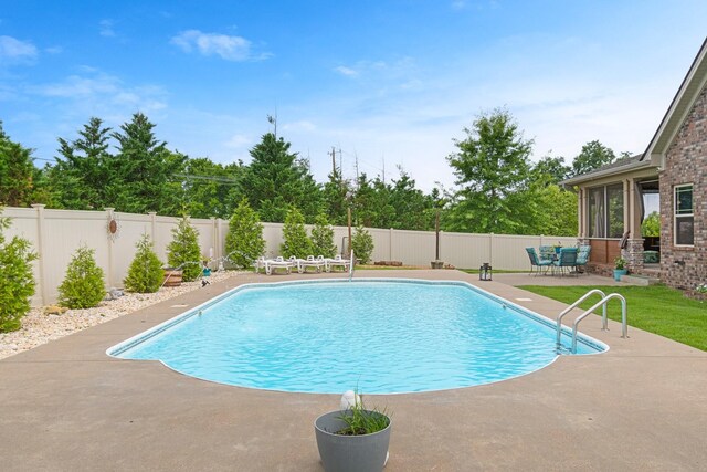 5010 Moretto Ct, Spring Hill, TN 37174 - view of pool with a patio and a fenced backyard