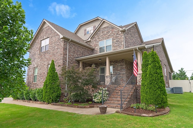 5010 Moretto Ct, Spring Hill, TN 37174 - view of front of home featuring a porch, stairway, and brick siding