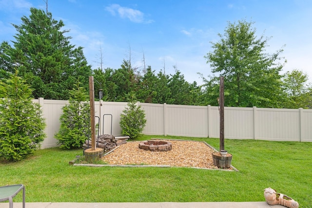 5010 Moretto Ct, Spring Hill, TN 37174 - fenced backyard featuring an outdoor fire pit