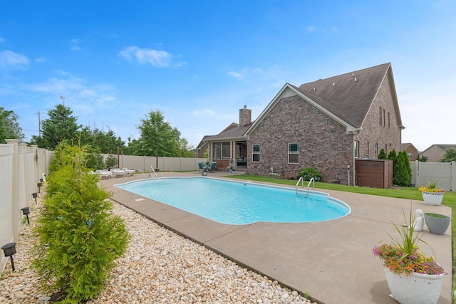 5010 Moretto Ct, Spring Hill, TN 37174 - view of swimming pool with a patio and a fenced backyard