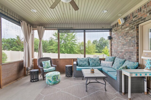5010 Moretto Ct, Spring Hill, TN 37174 - sunroom / solarium with a ceiling fan and outdoor lounge area