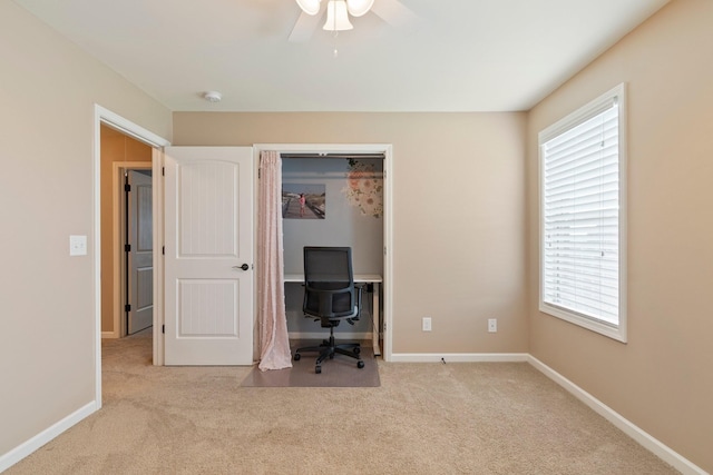 5010 Moretto Ct, Spring Hill, TN 37174 - office with carpet flooring, plenty of natural light, and a ceiling fan