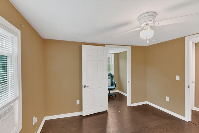 2750 Clampit Hollow Rd, Lafayette, TN 37083 - unfurnished room featuring a ceiling fan and dark wood-type flooring