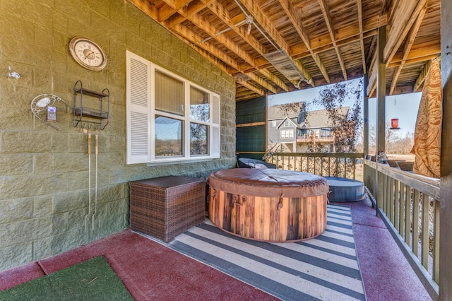 1178 Miracle Rd, Decaturville, TN 38329 - view of patio / terrace with a hot tub