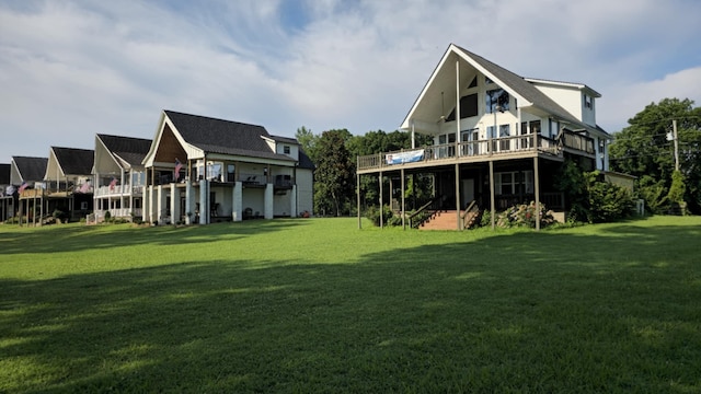 1178 Miracle Rd, Decaturville, TN 38329 - rear view of property with a lawn and a deck