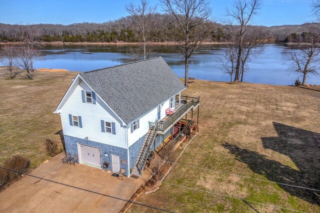 1178 Miracle Rd, Decaturville, TN 38329 - aerial view of property and surrounding area featuring a large body of water and a forest