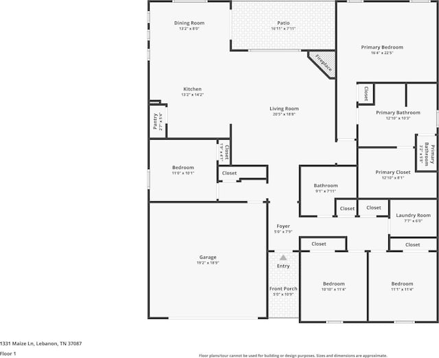 1331 Maize Ln, Lebanon, TN 37087 - view of floor plan / room layout
