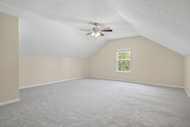 1918 Lawndale Dr, Spring Hill, TN 37174 - bonus room featuring carpet flooring, ceiling fan, lofted ceiling, and a textured ceiling