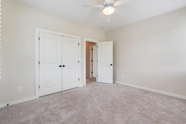 2620 Buckner Ln, Thompsons Station, TN 37179 - unfurnished bedroom featuring carpet, a closet, and a ceiling fan