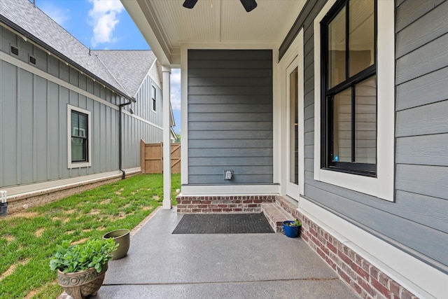 2620 Buckner Ln, Thompsons Station, TN 37179 - view of patio featuring ceiling fan
