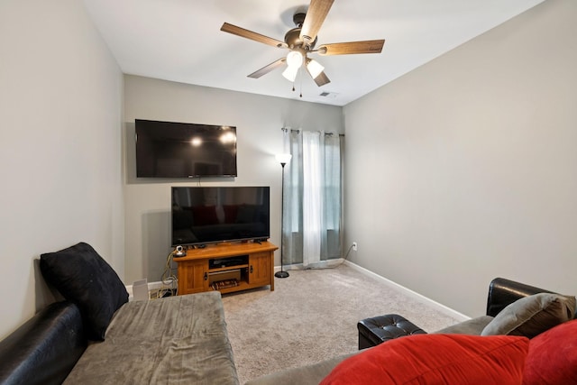 2305 Madeline Ct, Columbia, TN 38401 - living room featuring carpet and ceiling fan
