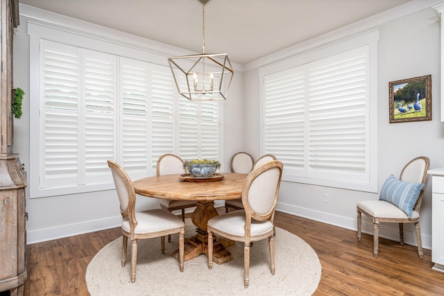 2744 Morrow Ln, Columbia, TN 38401 - dining space featuring a chandelier and wood finished floors