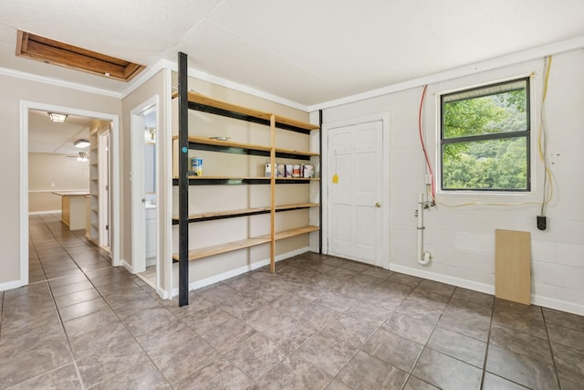 3337 Hartsville Rd, Lafayette, TN 37083 - foyer featuring ornamental molding and tile patterned floors