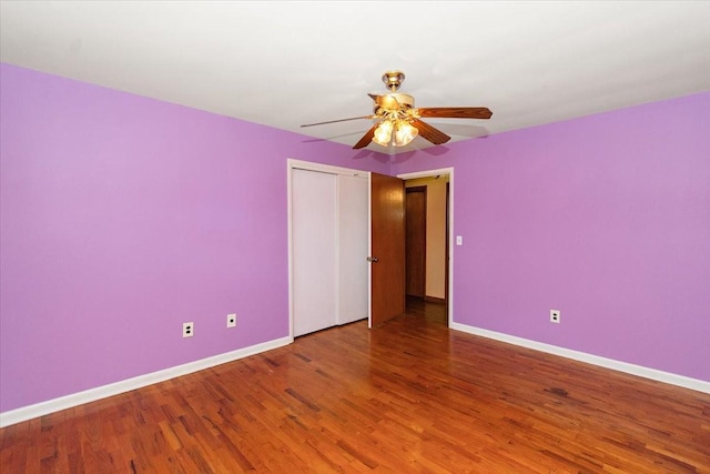 318 David St, Lawrenceburg, TN 38464 - spare room with ceiling fan and wood finished floors