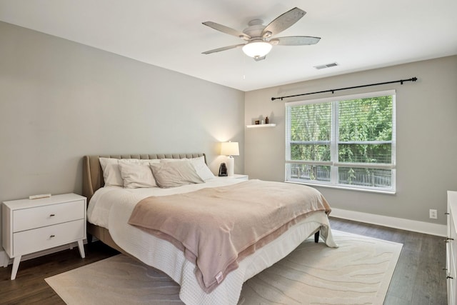 808 Garrett Way Ct, Antioch, TN 37013 - bedroom with dark wood-style flooring and a ceiling fan