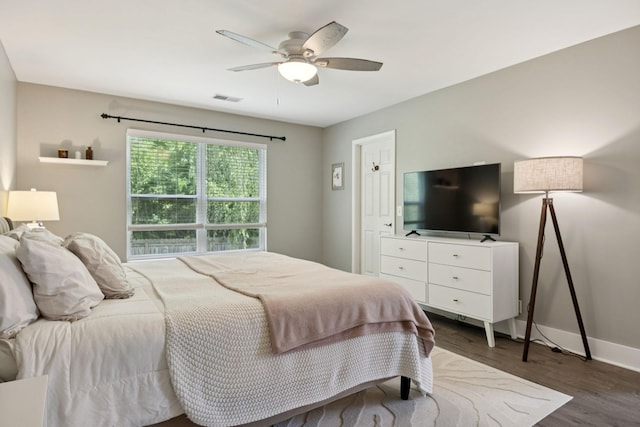 808 Garrett Way Ct, Antioch, TN 37013 - bedroom with dark wood-type flooring and ceiling fan