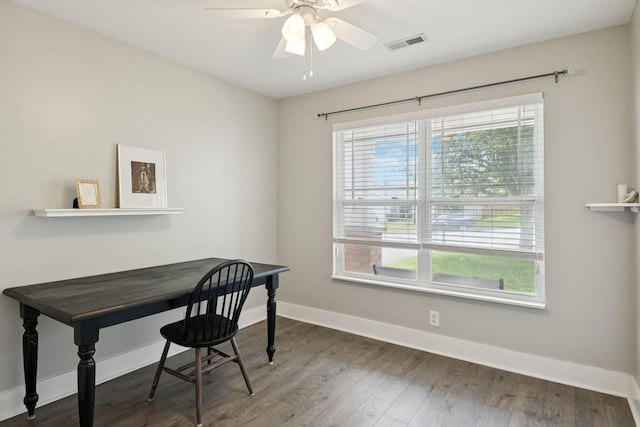 808 Garrett Way Ct, Antioch, TN 37013 - office featuring wood finished floors and ceiling fan
