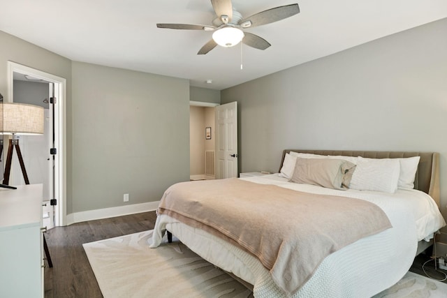 808 Garrett Way Ct, Antioch, TN 37013 - bedroom featuring dark wood-style flooring and a ceiling fan