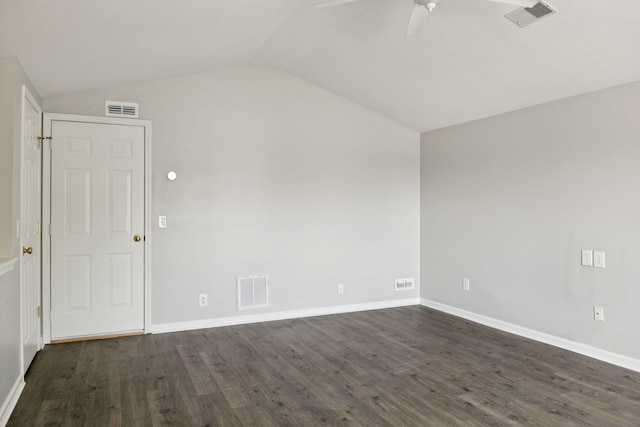 808 Garrett Way Ct, Antioch, TN 37013 - bonus room with lofted ceiling, dark wood-style floors, and a ceiling fan