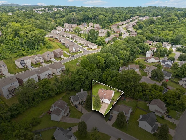 808 Garrett Way Ct, Antioch, TN 37013 - aerial view of property's location with nearby suburban area and property boundaries highlighted