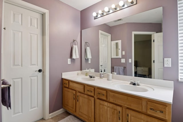 808 Garrett Way Ct, Antioch, TN 37013 - full bathroom with double vanity and tile patterned flooring