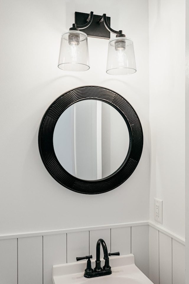 2013 Hector Dr, Thompsons Station, TN 37179 - bathroom view of a sink and a wainscoted wall