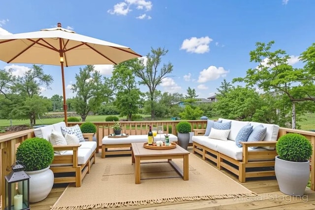 1142 Snow Ave, Madison, TN 37115 - view of patio / terrace featuring outdoor lounge area and a wooden deck