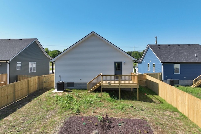 1142 Snow Ave, Madison, TN 37115 - rear view of property with a wooden deck and a fenced backyard