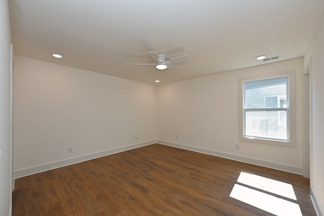 1142 Snow Ave, Madison, TN 37115 - spare room with ceiling fan, dark wood-style floors, and recessed lighting