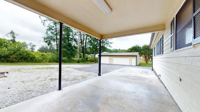 4321 Lynchburg Rd, Winchester, TN 37398 - view of patio / terrace with an outbuilding and a detached garage