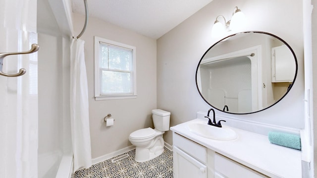 4321 Lynchburg Rd, Winchester, TN 37398 - bathroom featuring vanity, shower / tub combo with curtain, and tile patterned floors