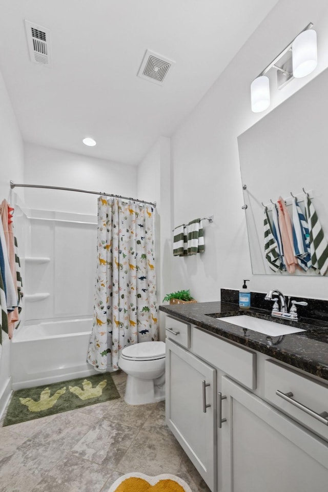 923 Hornsby Dr, Franklin, TN 37064 - bathroom with vanity and shower / bath combination with curtain
