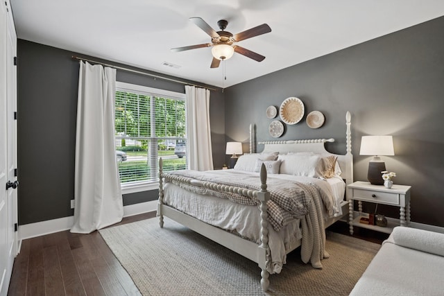 923 Hornsby Dr, Franklin, TN 37064 - bedroom with wood finished floors and ceiling fan