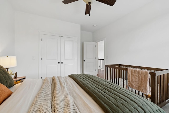 923 Hornsby Dr, Franklin, TN 37064 - bedroom with a closet and ceiling fan