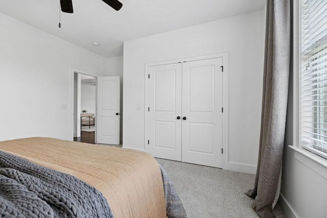 923 Hornsby Dr, Franklin, TN 37064 - bedroom with carpet flooring, a closet, and ceiling fan