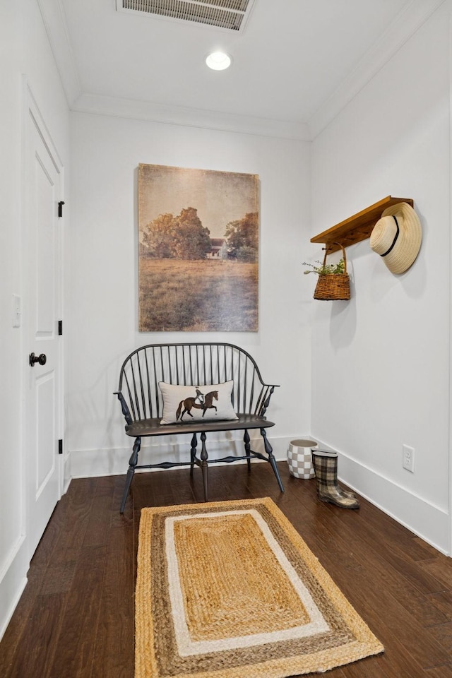 923 Hornsby Dr, Franklin, TN 37064 - living area with crown molding, wood finished floors, and recessed lighting